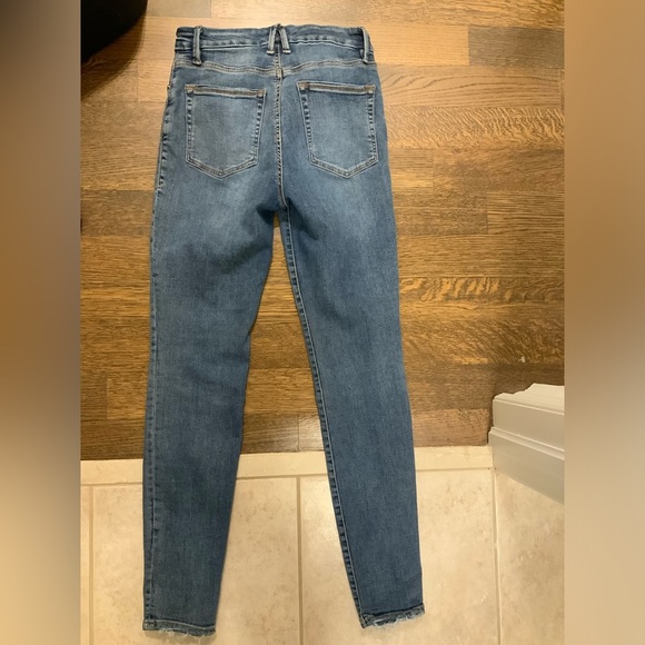 GOOD AMERICAN High Waisted Indigo Medium Wash Skinny Denim Women’s Jeans Size 27 - Picture 11 of 13